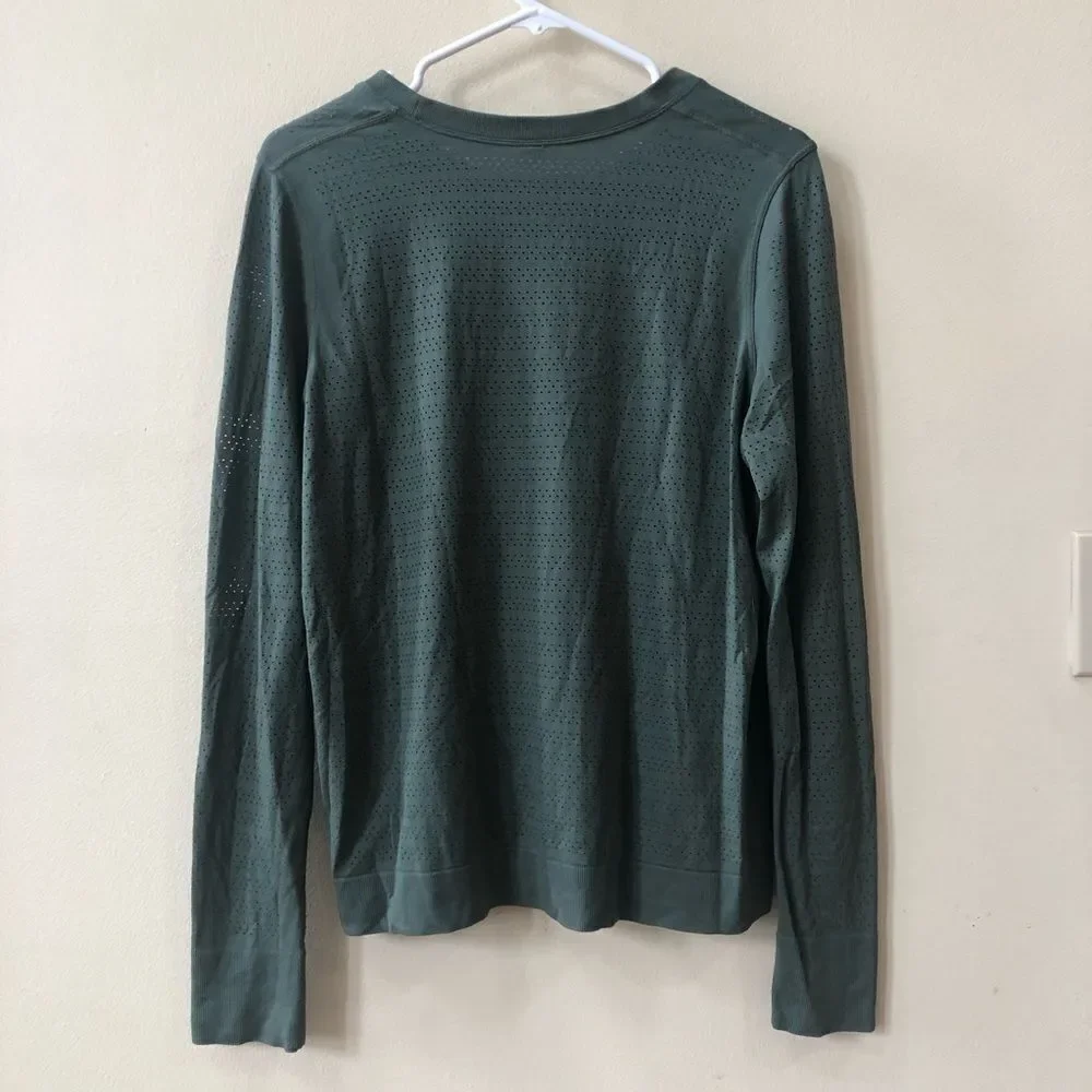 Lululemon Breeze By Long Sleeve Top Barracks Green